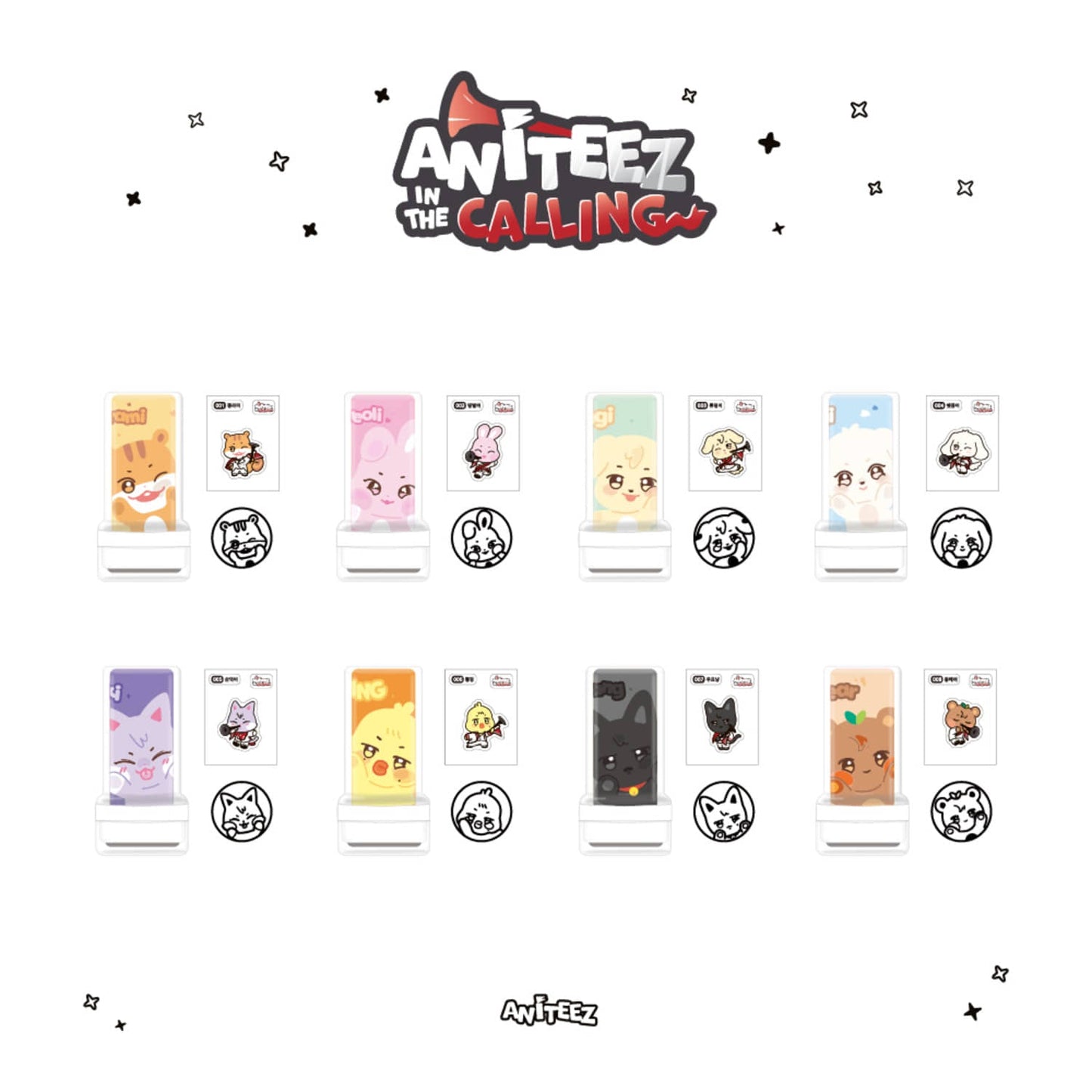 [FAST DELIVERY] ATEEZ X ANITEEZ IN THE CALLING OFFICIAL MD STAMP