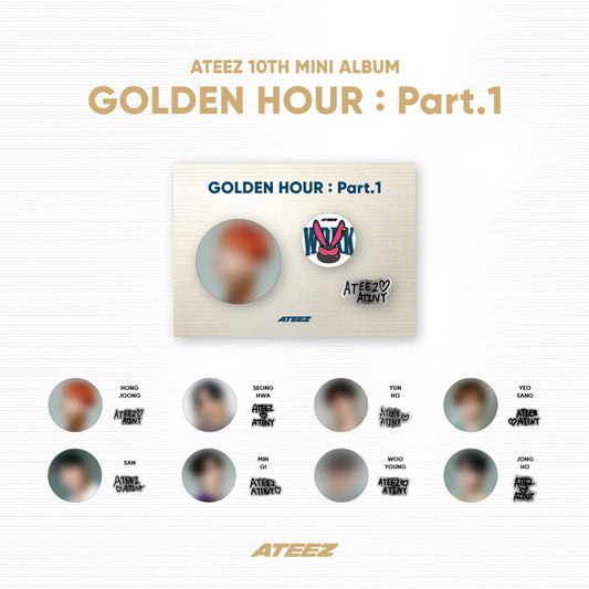 ATEEZ GOLDEN HOUR: Part.1 OFFICIAL MD BADGE SET