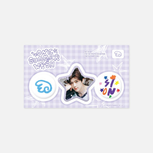 [PRE-ORDER] NCT WISH THE 1ST PHOTO EXHIBITION [ONE SUMMER WISH] OFFICIAL MD PIN BUTTON SET