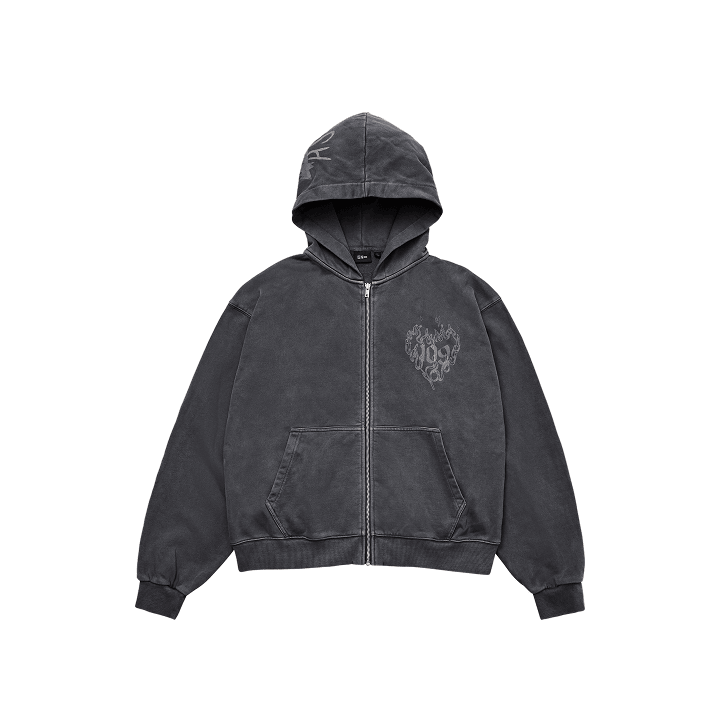 [PRE-ORDER] ENHYPEN OFFICIAL MD 109 ZIP-UP HOODIE (CHARCOAL) by SUNGHOON