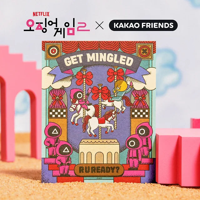 SQUID GAME X KAKAO FRIENDS Official MD Postcard