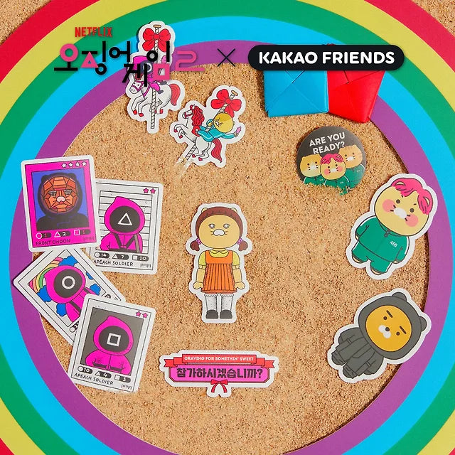 SQUID GAME X KAKAO FRIENDS Official MD Sticker Pack