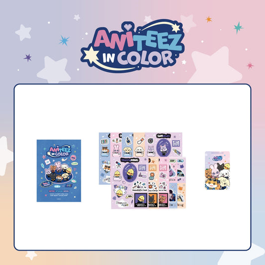 [PRE-ORDER EVENT] ATEEZ X ANITEEZ POP-UP STORE [ANITEEZ IN COLOR] OFFICIAL MD RETRO STICKER BOOK