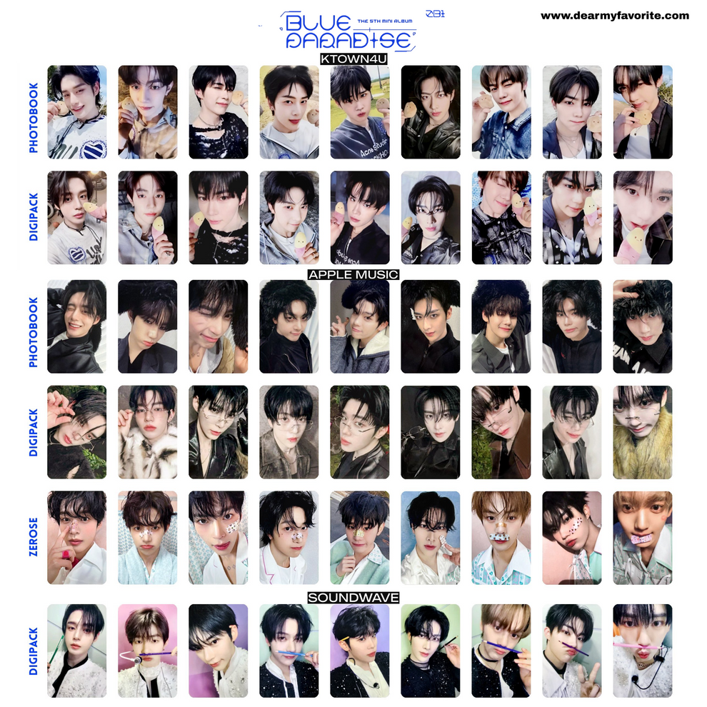 ZEROBASEONE BLUE PARADISE OFFICIAL POB PHOTOCARD Dear My Favorite