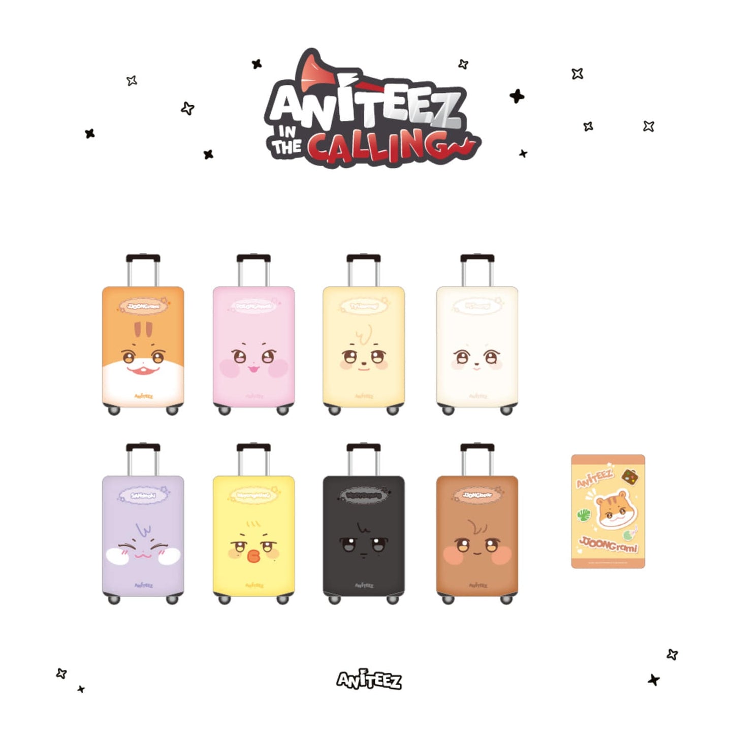 [FAST DELIVERY] ATEEZ X ANITEEZ IN THE CALLING OFFICIAL MD LUGGAGE COVER S