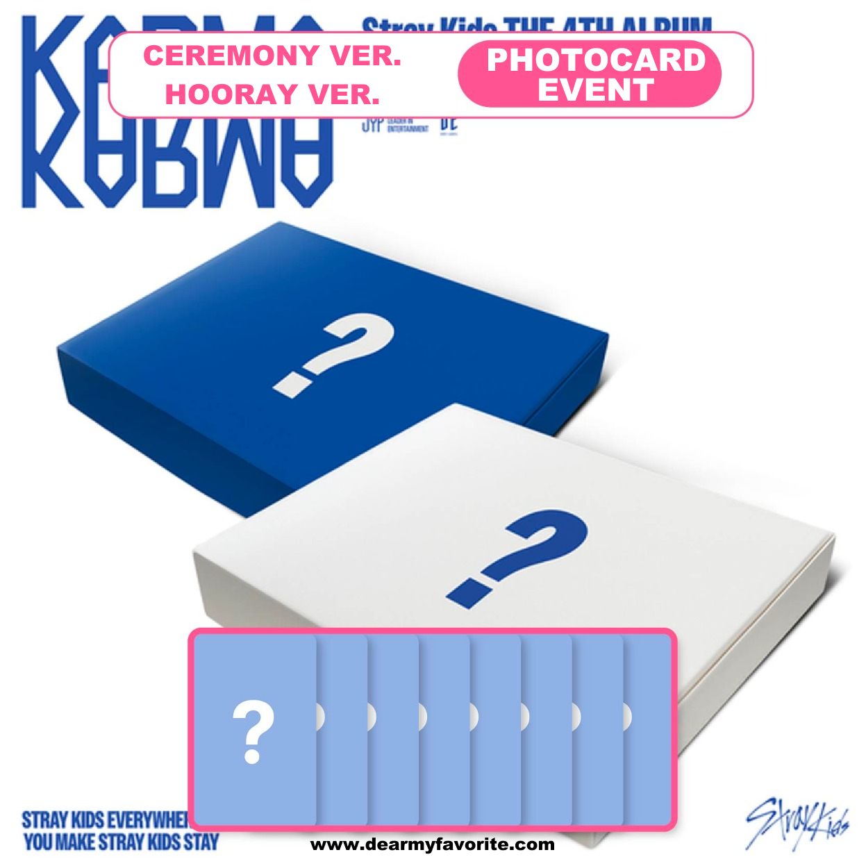 [PRE-ORDER BENEFIT] Stray Kids 4th Full Album KARMA (CEREMONY VER., HOORAY VER.)