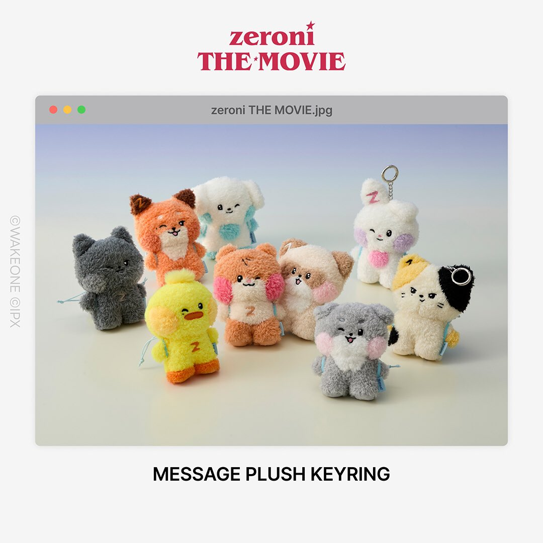 [PRE-ORDER] ZEROBASEONE Official MD zeroni POP-UP in SINSA MESSAGE PLUSH KEYRING