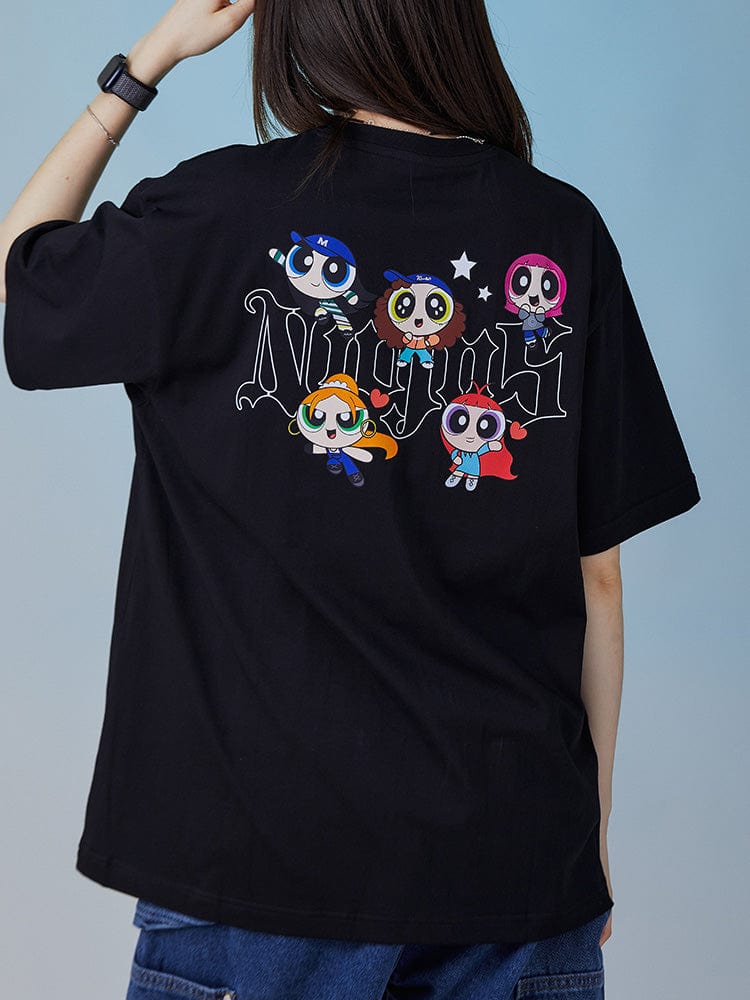 THE POWERPUFF GIRLS x NJ T-SHIRTS (BLACK)