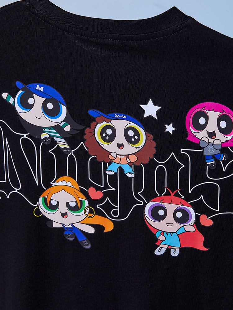 THE POWERPUFF GIRLS x NJ T-SHIRTS (BLACK)