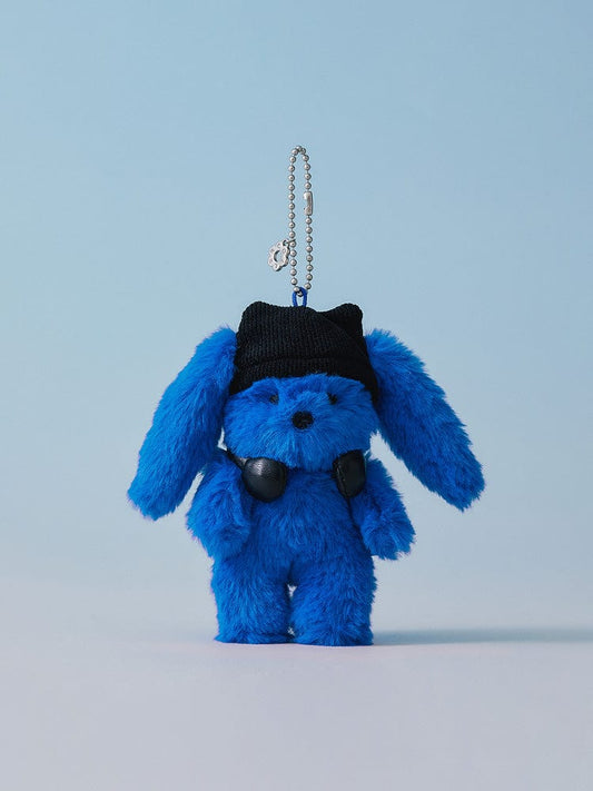 NewJeans NJ X COLLER FURRY BUNNY PLUSH KEYRING (TIDE BLUE)