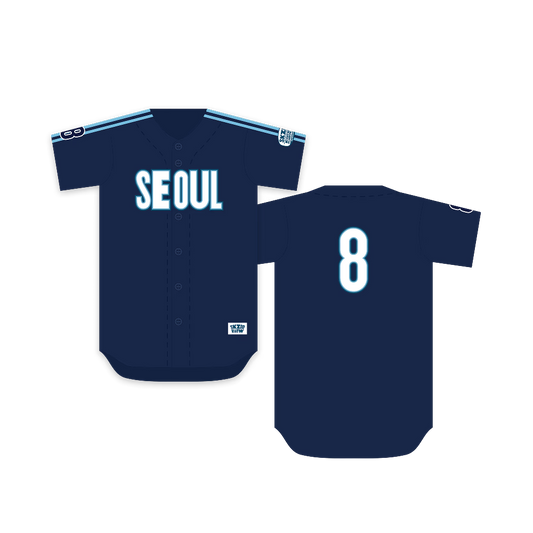 [FAST DELIVERY] Stray Kids SKZOO EVERYWHERE ALL AROUND THE WORLD in SEOUL POP-UP STORE OFFICIAL MD BASEBALL JERSEY SEOUL Ver.