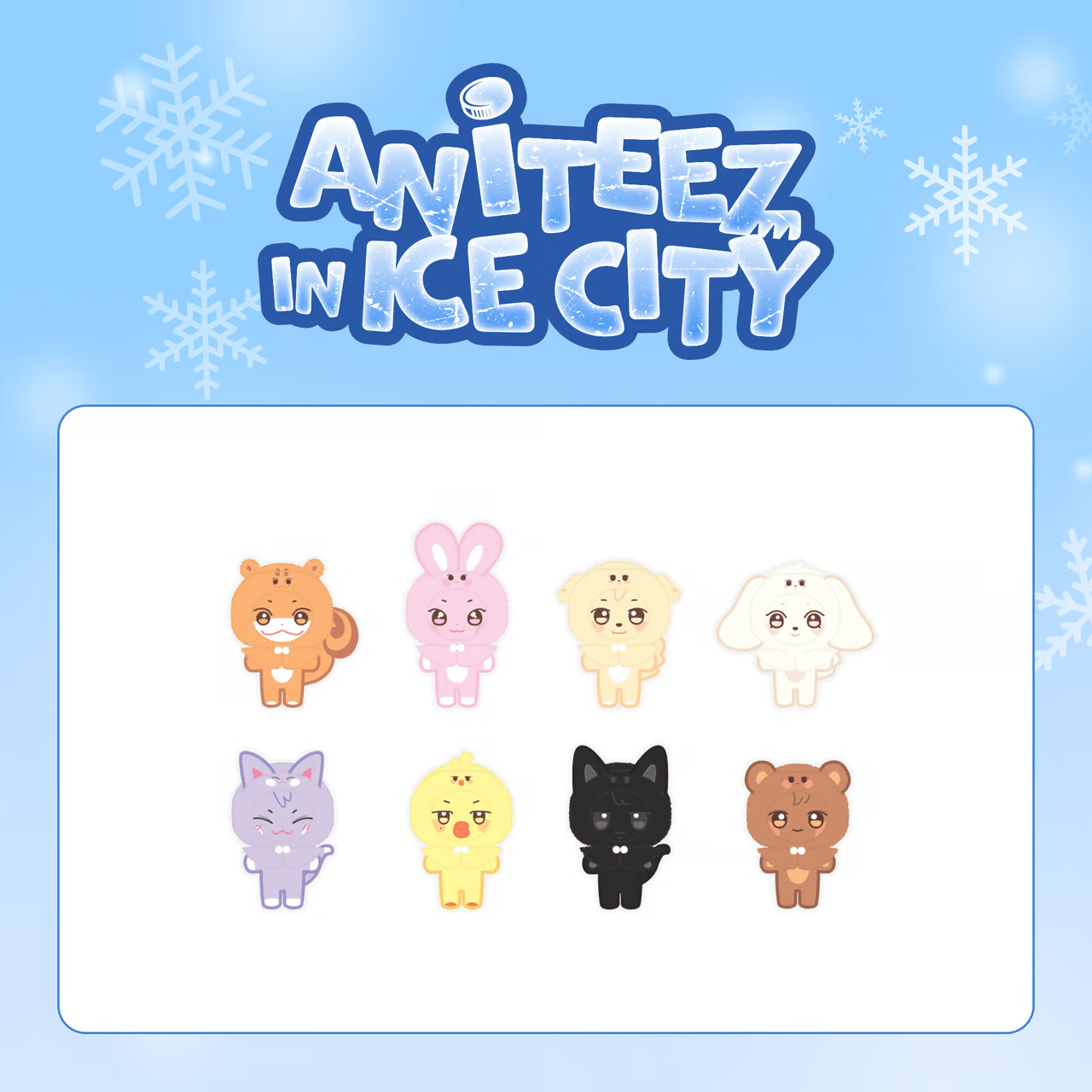 ATEEZ X ANITEEZ POP-UP 'ANITEEZ IN ICE CITY' OFFICIAL MD PLUSH DOLL COVER A VER.