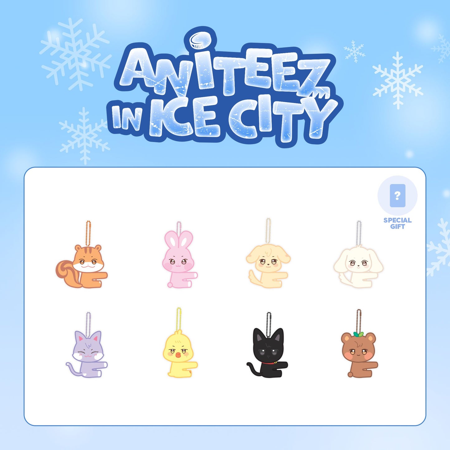 [PRE-ORDER] ATEEZ X ANITEEZ POP-UP 'ANITEEZ IN ICE CITY' OFFICIAL MD PLUSH HOLDER