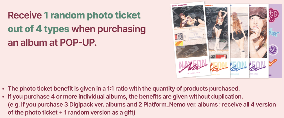 [PHOTO TICKET EVENT] NAYEON ‘NA’ POP-UP NAYEON THE 2nd MINI ALBUM NA