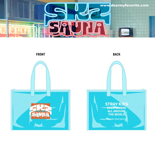[PRE-ORDER EVENT] Stray Kids JAPAN POP UP STORE 2025 SKZ SAUNA OFFICIAL MD CLEAR MESH TOTE BAG