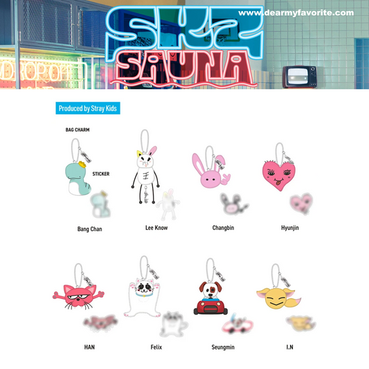[PRE-ORDER EVENT] Stray Kids JAPAN POP UP STORE 2025 SKZ SAUNA OFFICIAL MD BAG CHARM