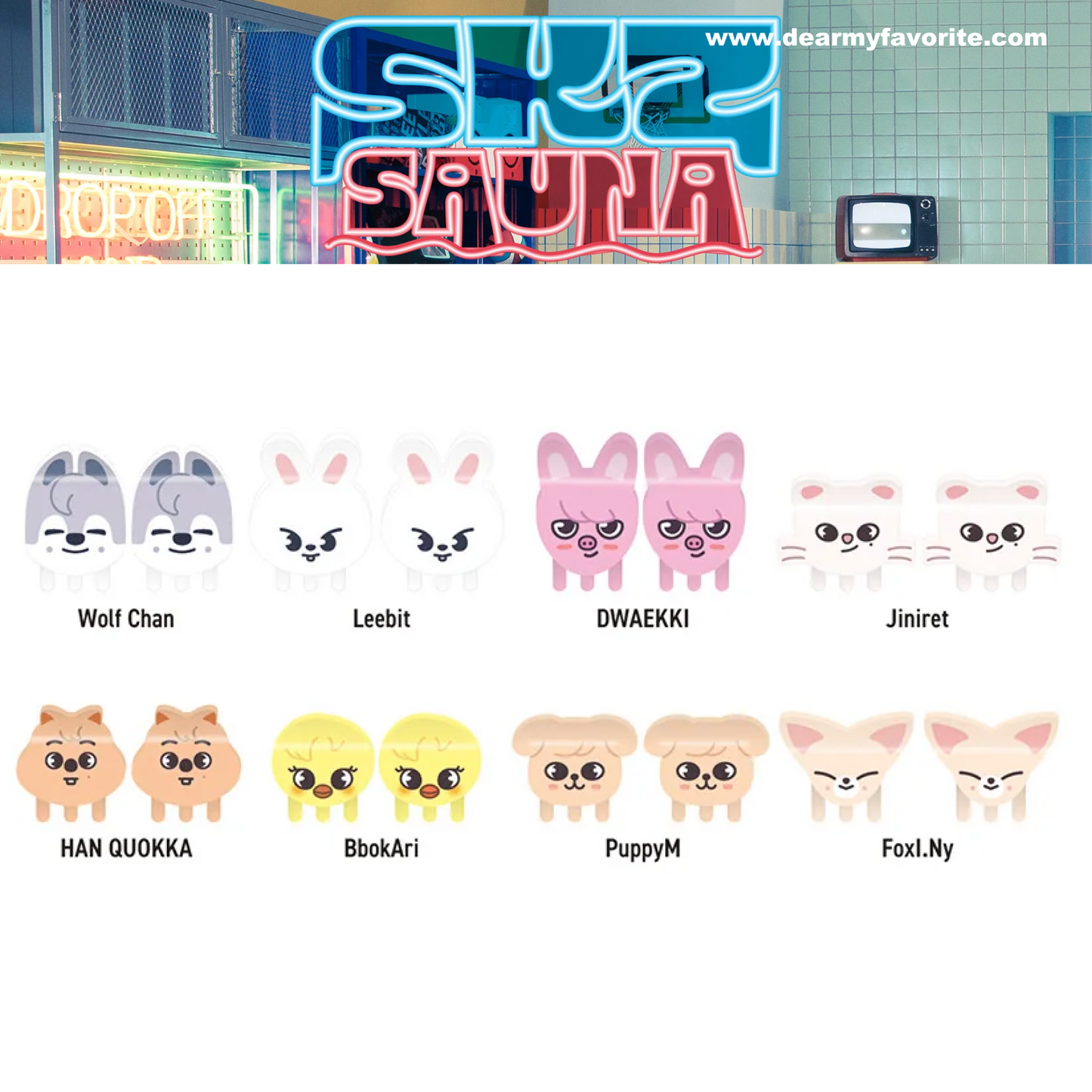 [PRE-ORDER EVENT] Stray Kids JAPAN POP UP STORE 2025 SKZ SAUNA OFFICIAL MD MINI HAIR CLIP