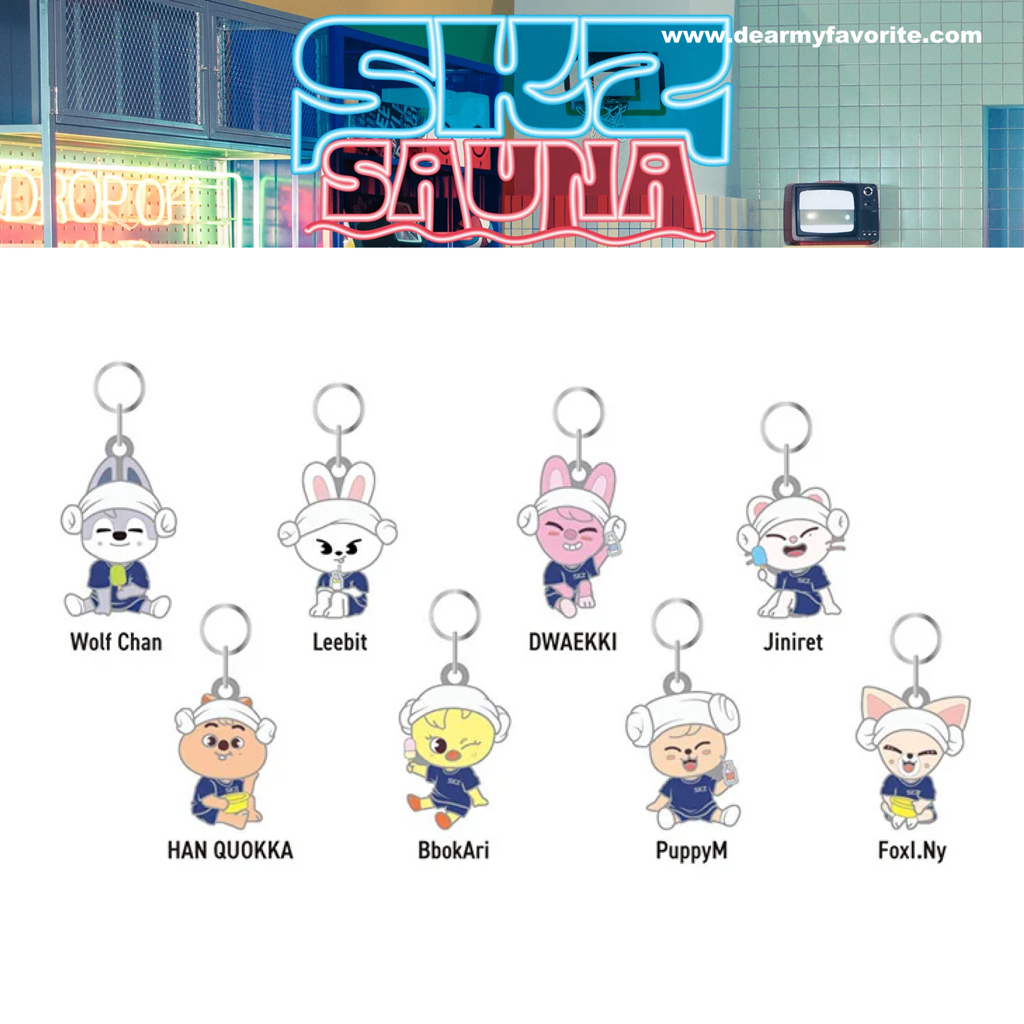 [PRE-ORDER EVENT] Stray Kids JAPAN POP UP STORE 2025 SKZ SAUNA OFFICIAL MD KEY HOLDER CHARM