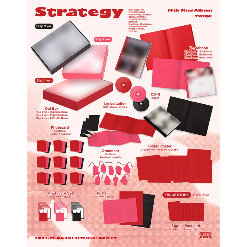 [PRE-ORDER] *SIGNED* TWICE 14th Mini Album STRATEGY