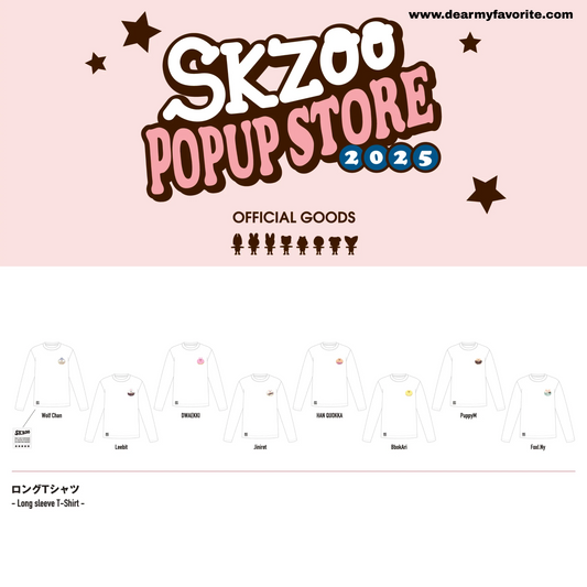 [PRE-ORDER EVENT] Stray Kids JAPAN SKZOO POP UP STORE 2025 OFFICIAL MD LONG SLEEVE T-SHIRT