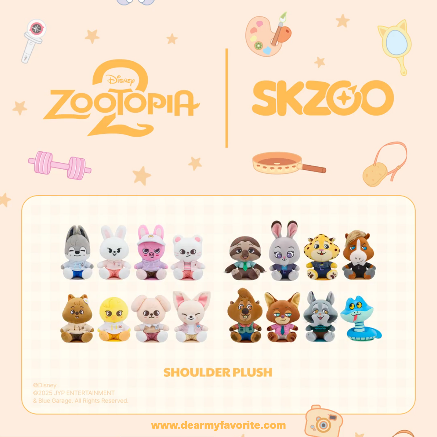 [PRE-ORDER] Stray Kids X ZOOTOPIA2 SKZOO POP-UP STORE OFFICIAL MD SHOULDER PLUSH