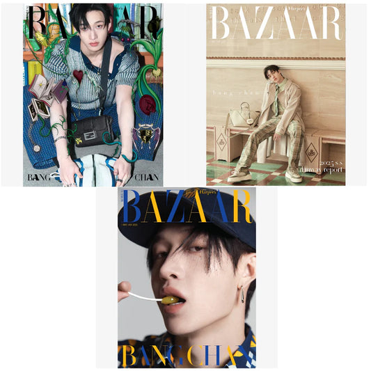 [PRE-ORDER] HARPER'S BAZAAR MAGAZINE 2025.02 COVER : Stray Kids BANG CHAN