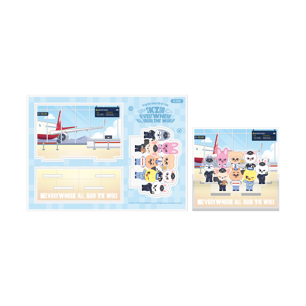 [FAST DELIVERY] Stray Kids SKZOO EVERYWHERE ALL AROUND THE WORLD in SEOUL POP-UP STORE OFFICIAL MD SKZOO ACRYLIC STAND SEOUL Ver.