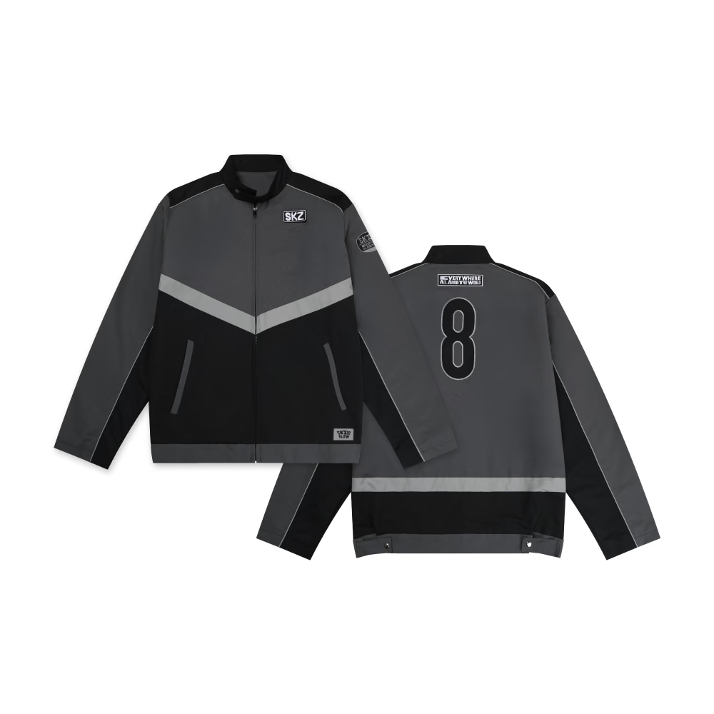 [FAST DELIVERY] Stray Kids SKZOO EVERYWHERE ALL AROUND THE WORLD in SEOUL POP-UP STORE OFFICIAL MD RACING JACKET SEOUL Ver.