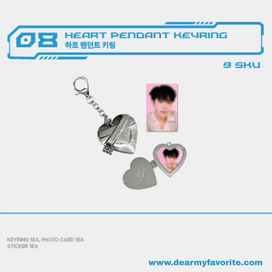 [PRE-ORDER EVENT] ZEROBASEONE BLUE PARADISE POP-UP STORE OFFICIAL MD HEART PENDANT KEYRING