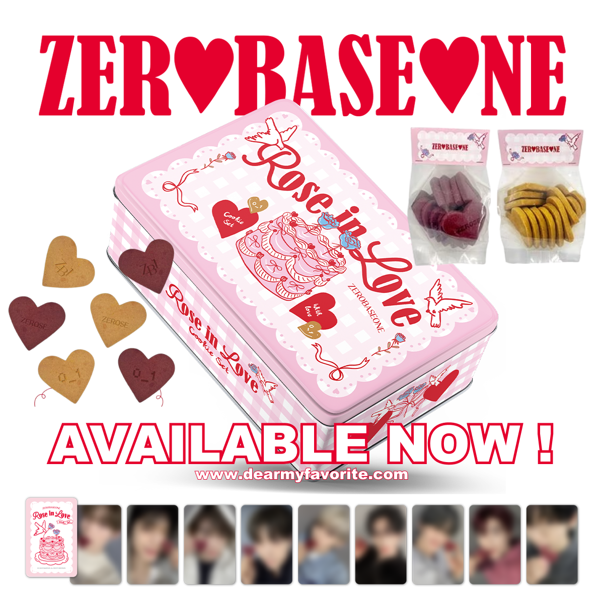 [PRE-ORDER] ZEROBASEONE OFFICIAL MD Rose in Love COOKIE SET