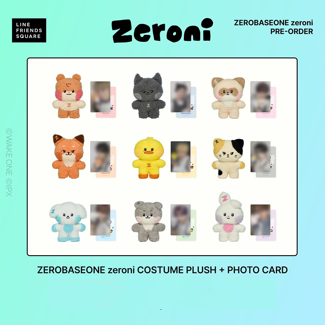 [PRE-ORDER EVENT] ZEROBASEONE Official MD zeroni COSTUME PLUSH